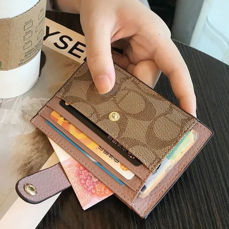 Porta Cartões Feminino Slim Estilo Envelope com Monograma