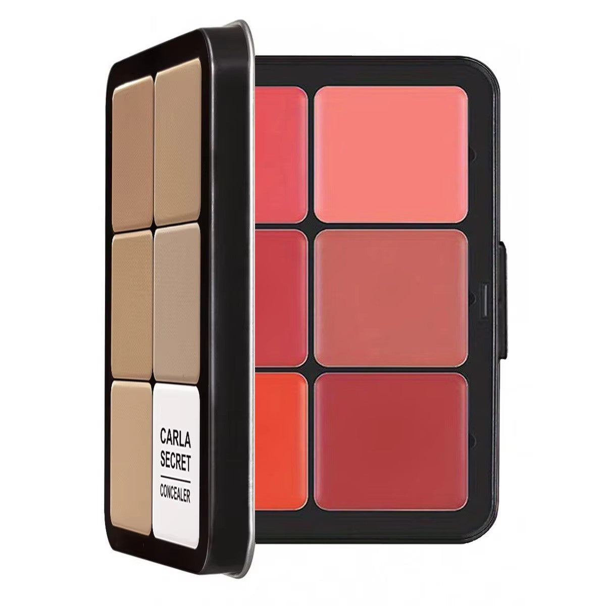 Paleta 12 Cores Creme – Corretivo, Blush e Contorno Matte em Estojo Metálico