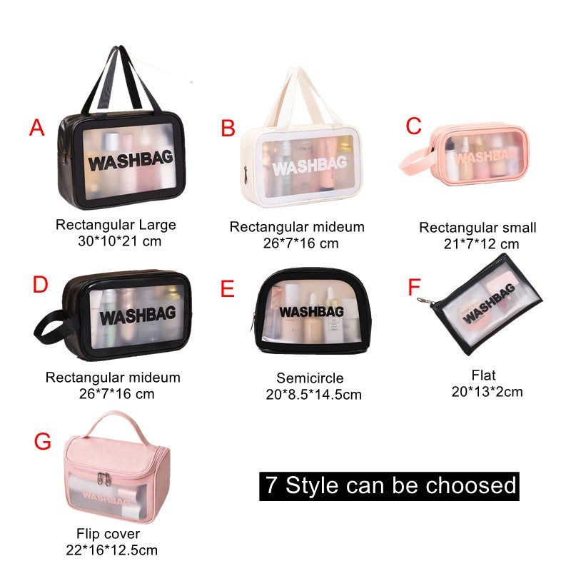 Necessaire Transparente Impermeável para Viagem – Bolsa de Maquiagem PVC