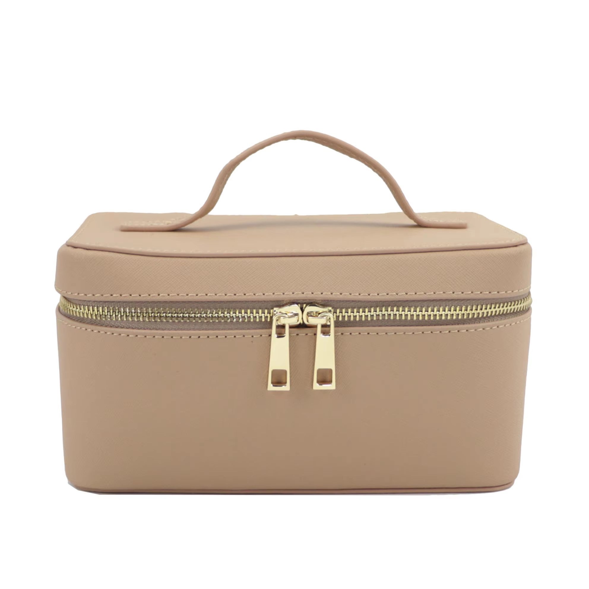 Necessaire Personalizada Feminina em Couro Saffiano – Estojo de Viagem com Zíper