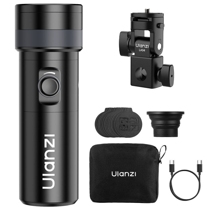 Ulanzi LM01 Luz LED RGB de Projeção com Gobos e Bateria 7500mAh para Vídeo