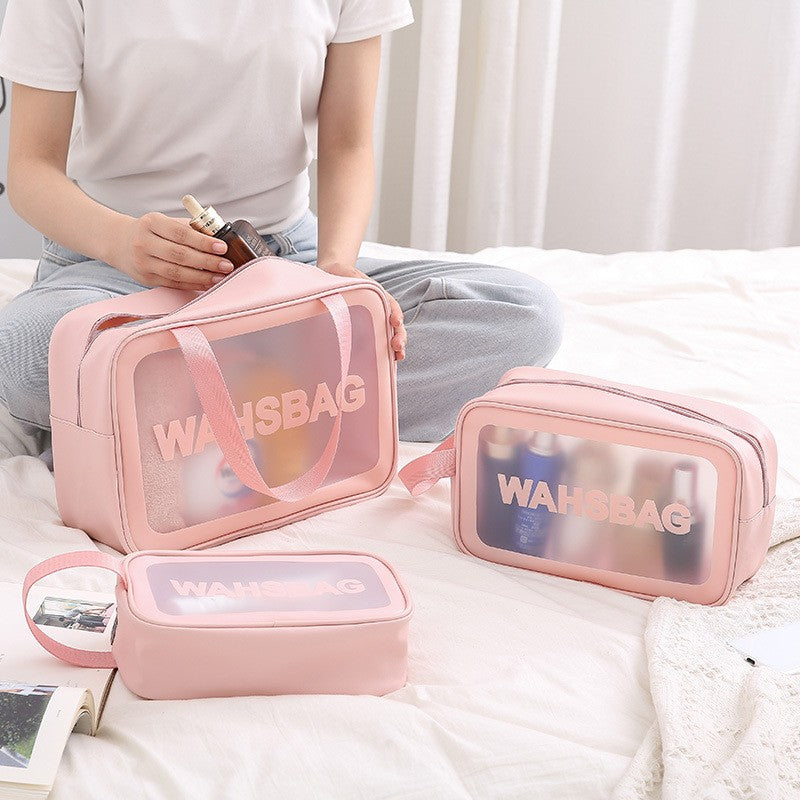 Necessaire Transparente Impermeável para Viagem – Bolsa de Maquiagem PVC