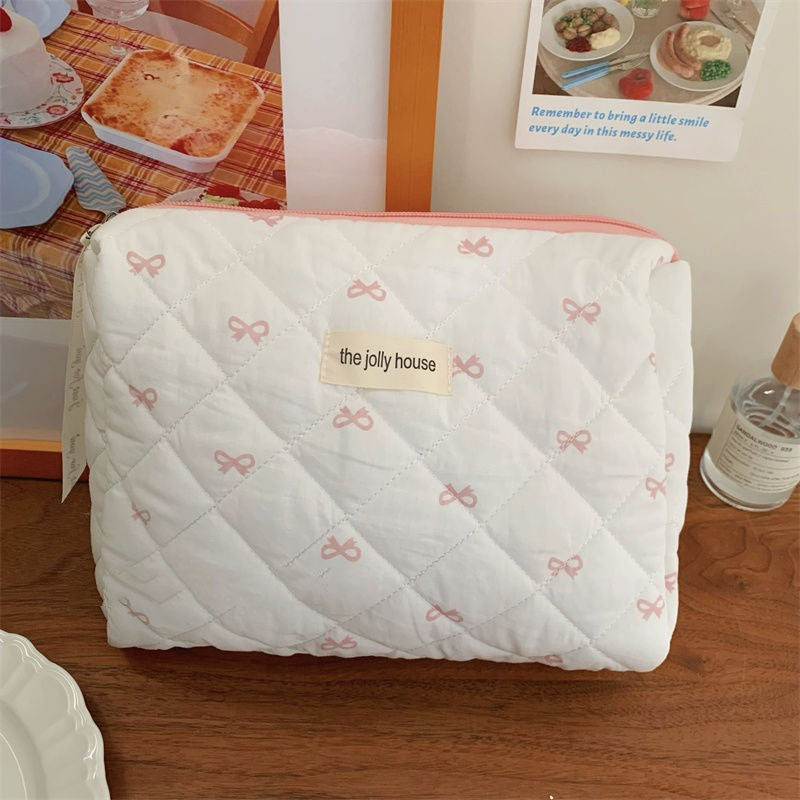 Necessaire Feminina Estampa Cereja – Bolsa Porta Maquiagem Portátil