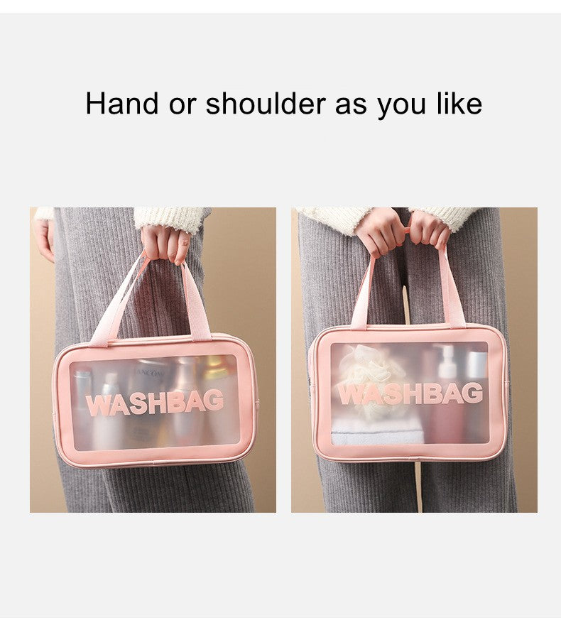 Necessaire Transparente Impermeável para Viagem – Bolsa de Maquiagem PVC