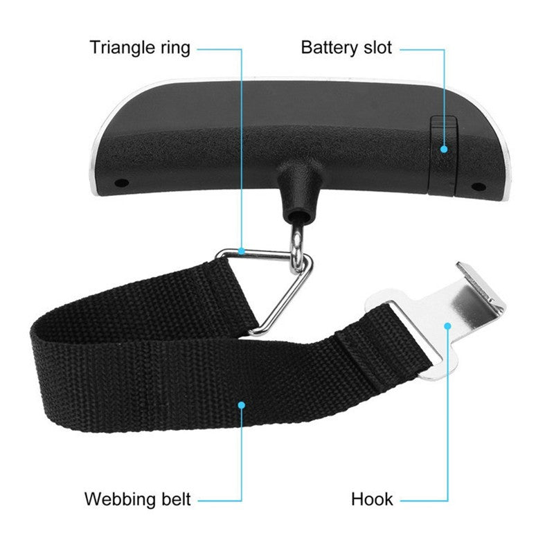 Balança Digital Portátil para Bagagem até 50kg com Display LCD