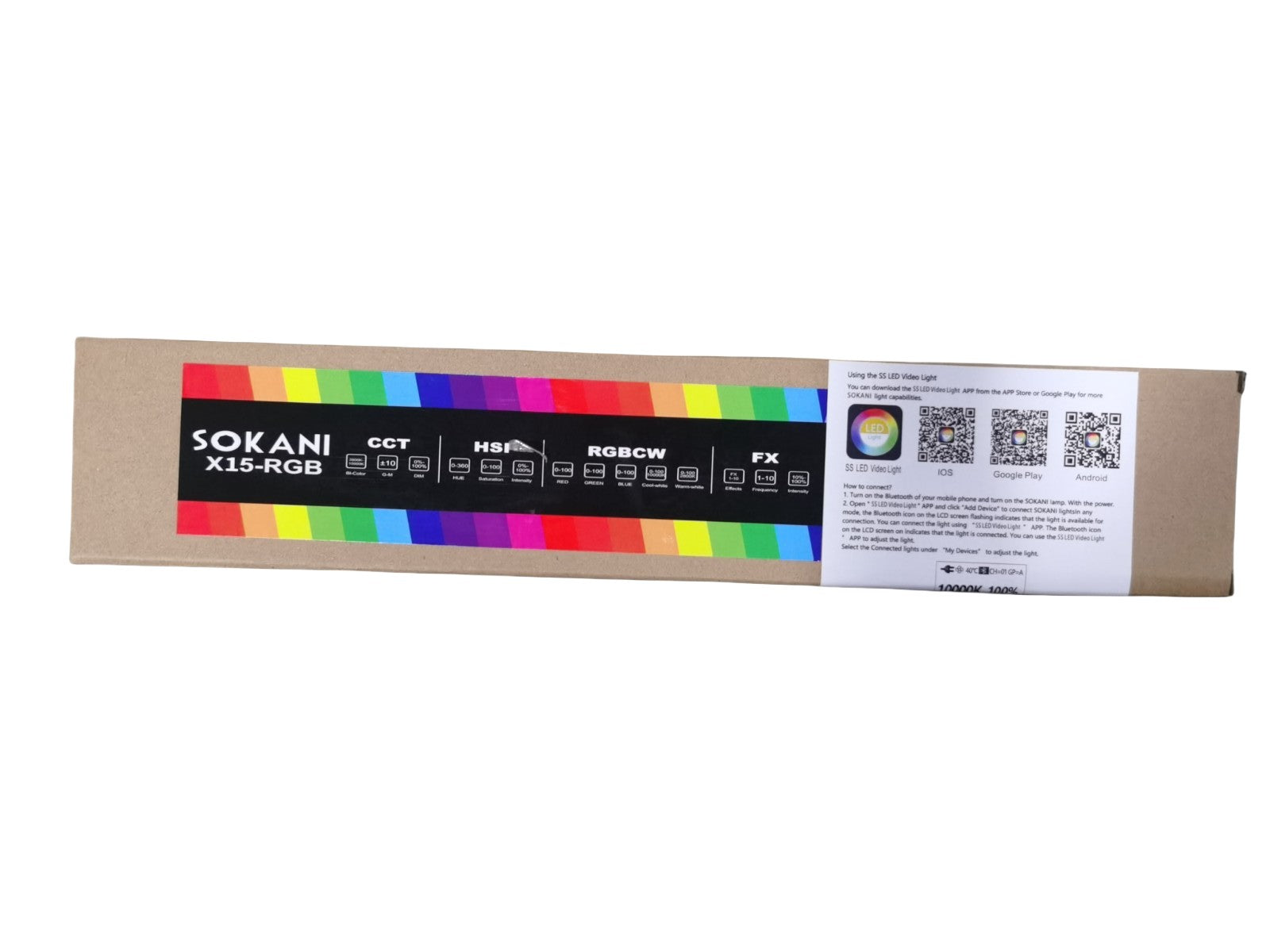 SOKANI X8 / X15 / X25 RGB – Bastão de Luz LED para Foto, Vídeo e Streaming