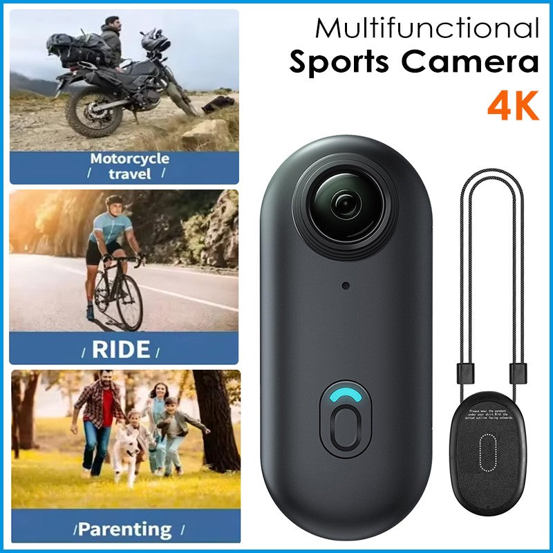 Mini Câmera de Ação 4K Wi-Fi à Prova d’Água com Estabilização – Moto, Bike e Aventuras