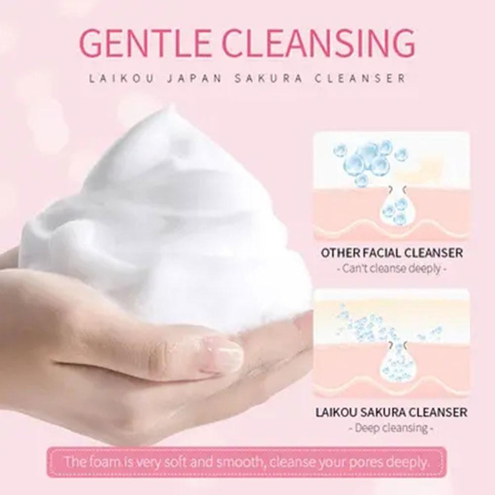 Kit Sakura LAIKOU 6 Itens para Cuidados com a Pele – Limpeza, Sérum, Creme e Protetor Solar Facial