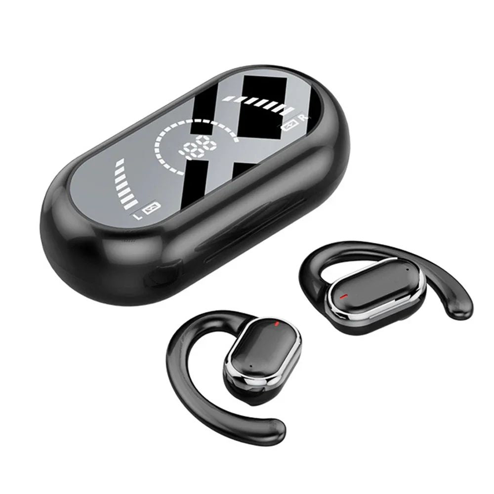 Fone Bluetooth 5.3 Earhook Esportivo com Microfone e Estojo de Carga