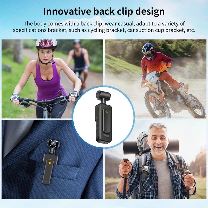 Mini Câmera Esportiva 4K Wi-Fi HD Grande Angular 180° com Estabilização