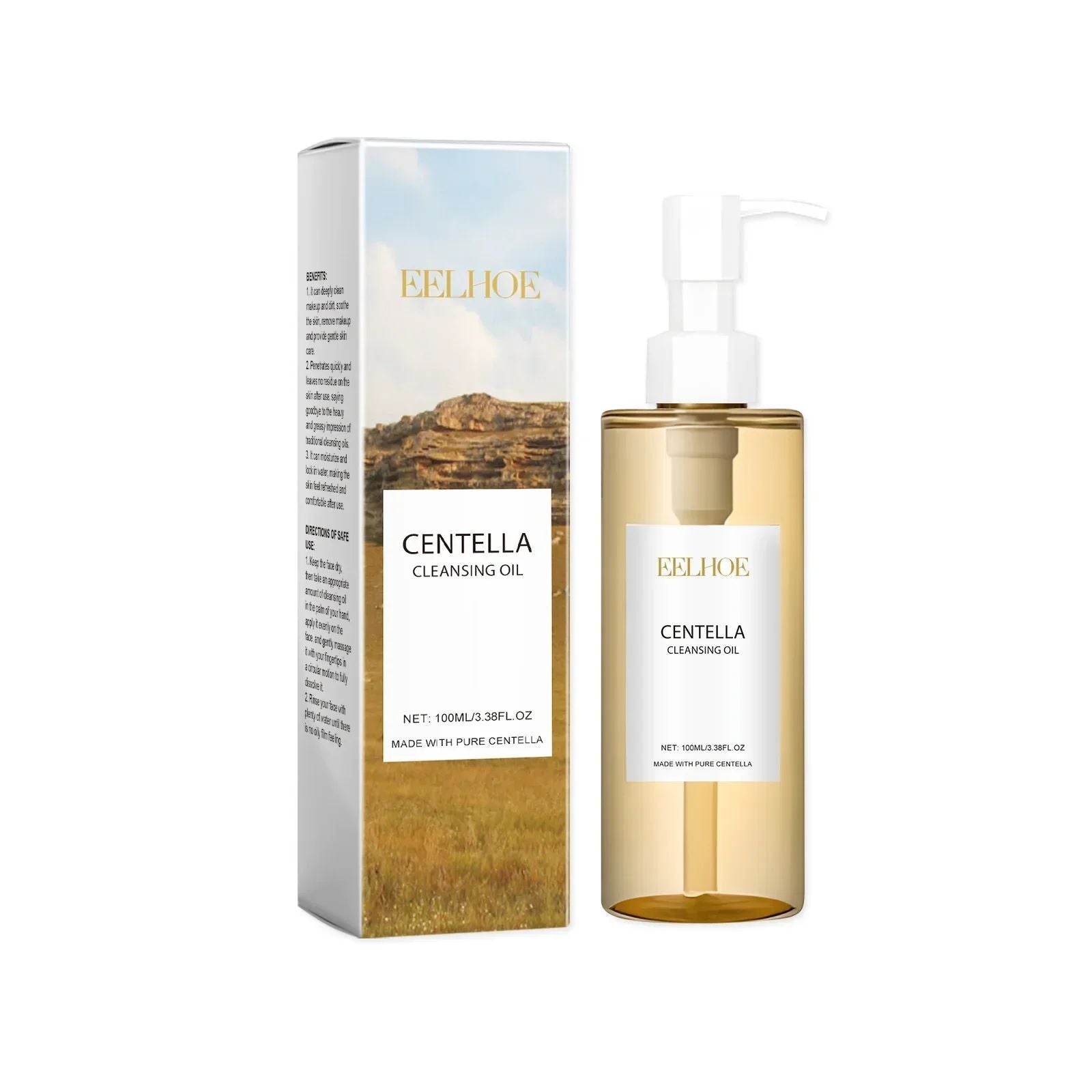 Óleo de Limpeza Facial Centella 100ml – Removedor de Maquiagem com Vitamina E
