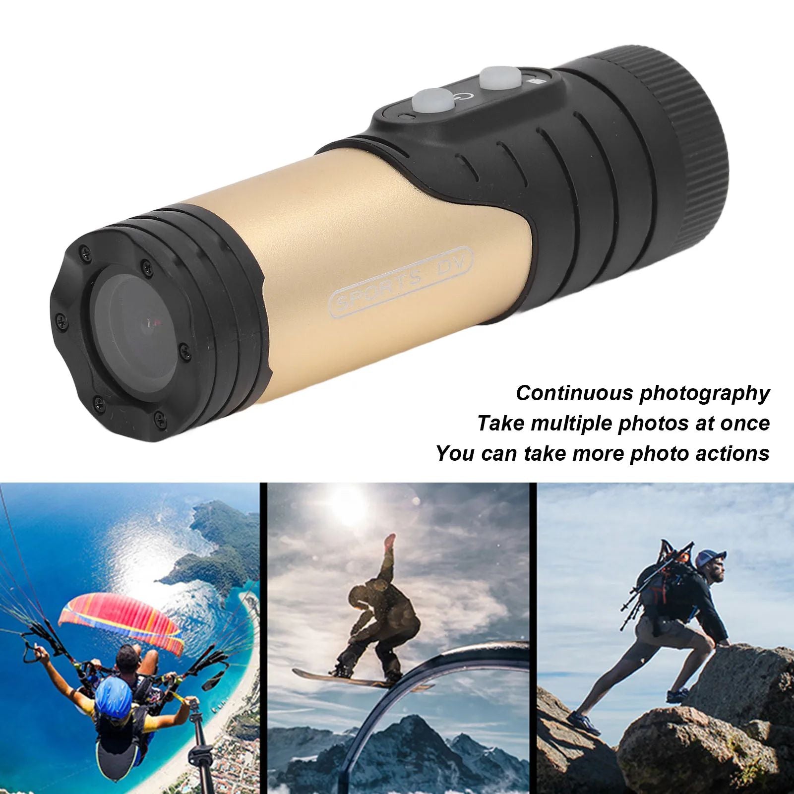 Câmera de Capacete Full HD 1080P Wi-Fi com Lanterna e Estabilização – Moto e Bike