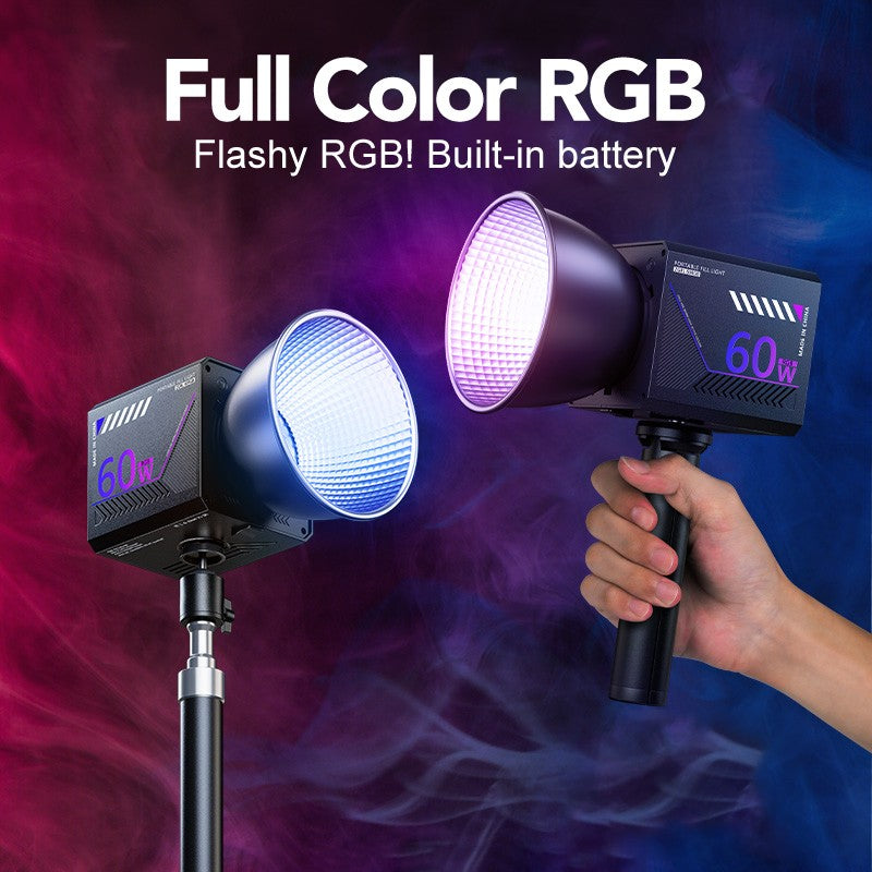 Luz de Vídeo LED RGB Portátil Recarregável 10000mAh para Vlog, Live e Fotos