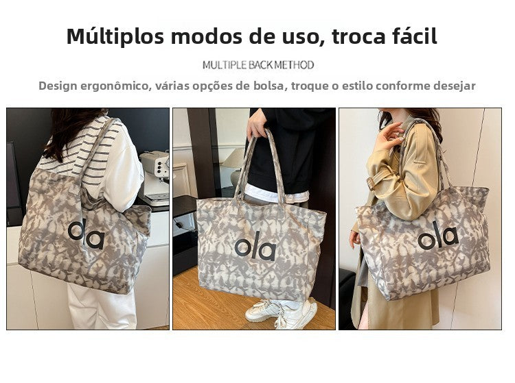 Bolsa Tote de Lona Estilo Japonês 2025 – Casual e Minimalista