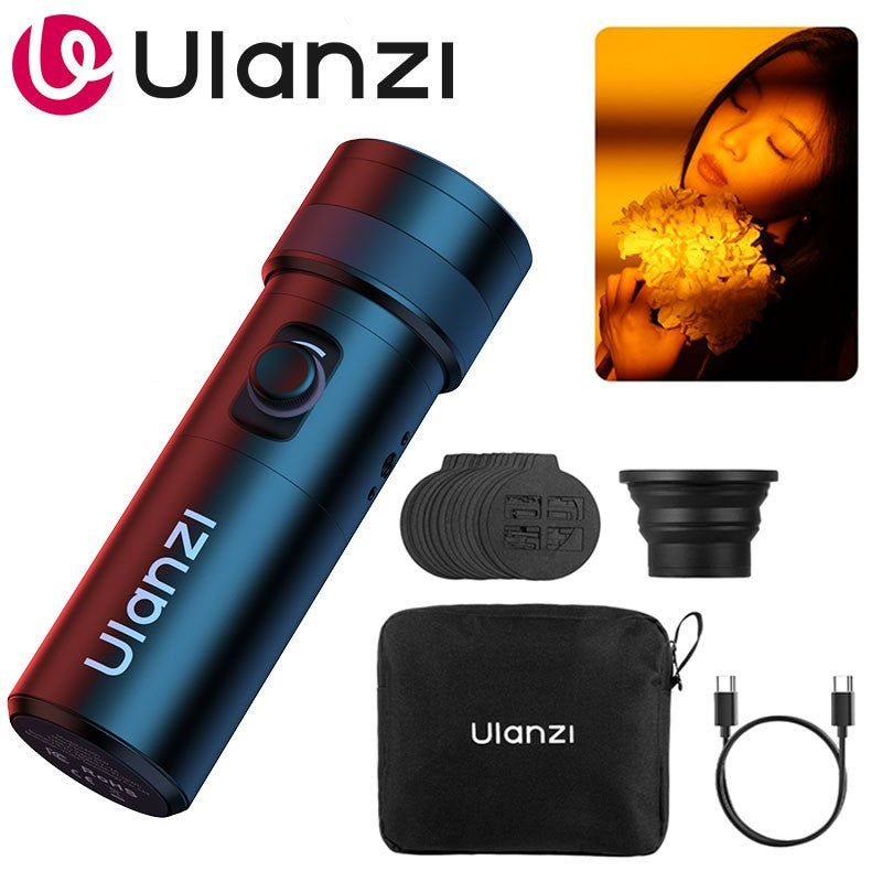 Ulanzi LM01 Luz LED RGB de Projeção com Gobos e Bateria 7500mAh para Vídeo