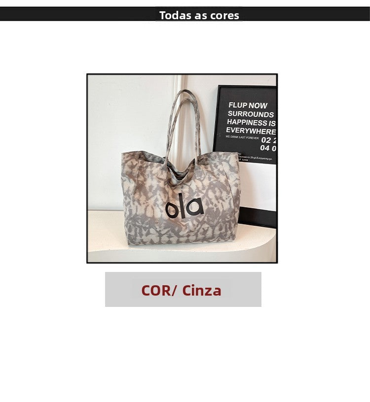 Bolsa Tote de Lona Estilo Japonês 2025 – Casual e Minimalista