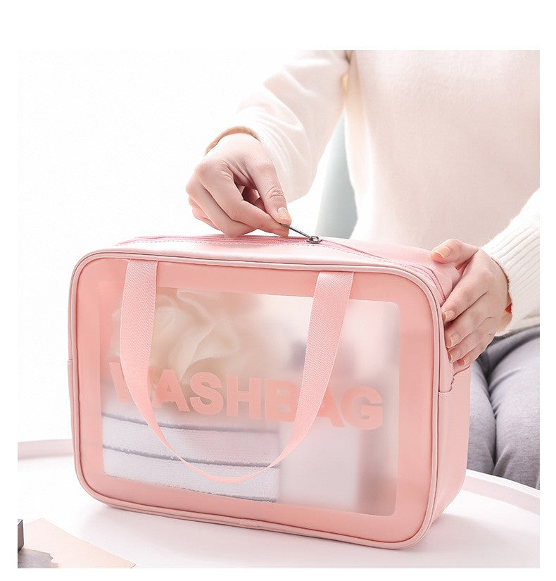 Necessaire Transparente Impermeável para Viagem – Bolsa de Maquiagem PVC