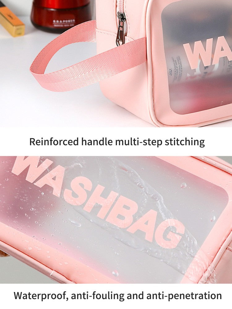 Necessaire Transparente em PVC com Zíper – Porta Maquiagem e Higiene