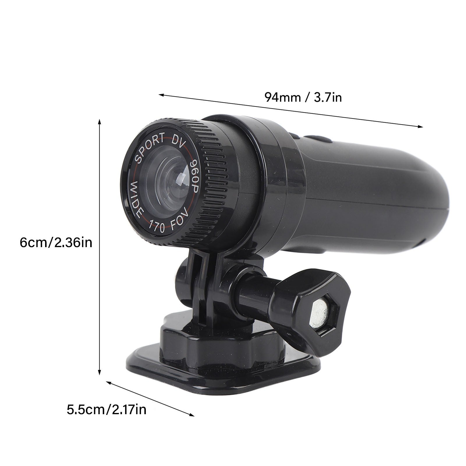 Mini Câmera Esportiva Portátil IP67 170° Grande Angular para Bike e Capacete