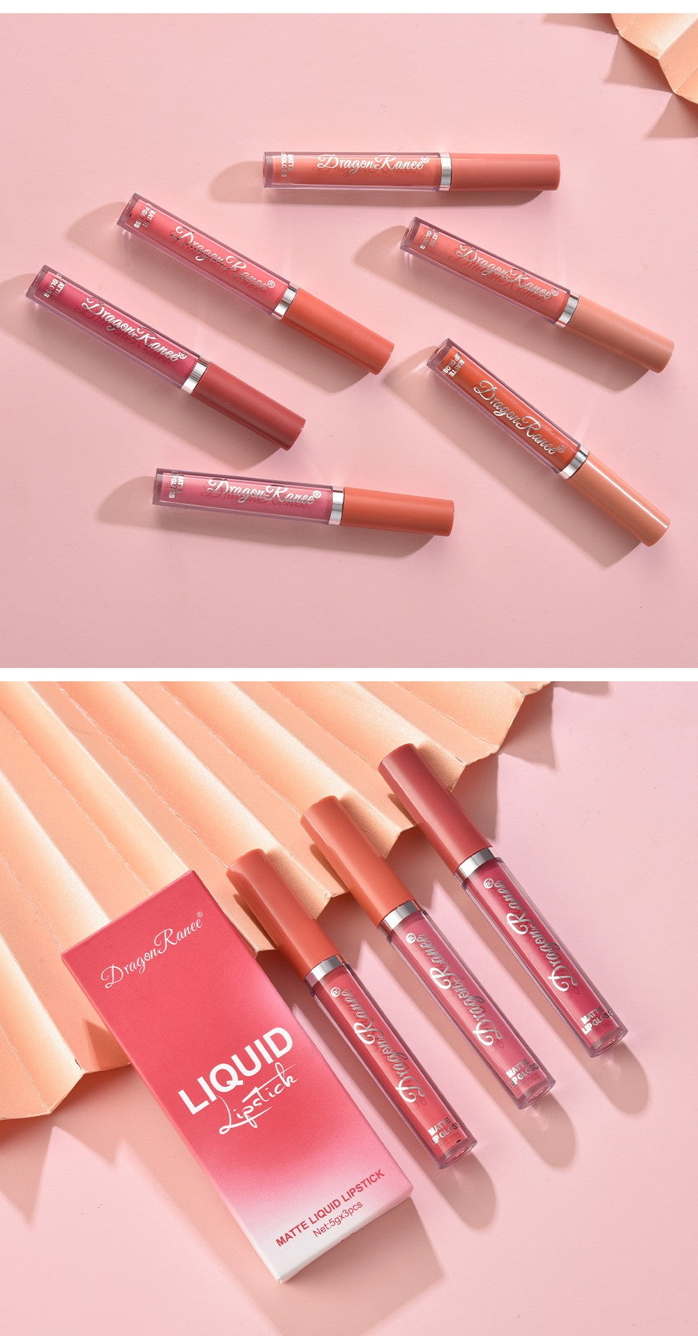 Kit 3 Batons Líquidos Matte – Longa Duração e À Prova d’Água