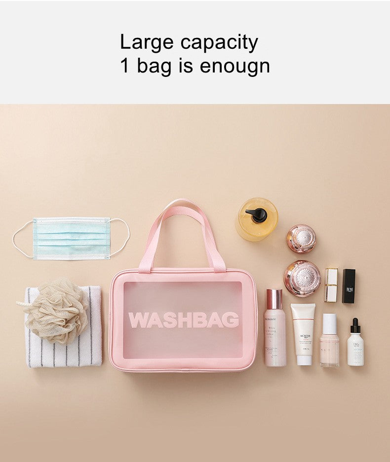 Necessaire Transparente Impermeável para Viagem – Bolsa de Maquiagem PVC