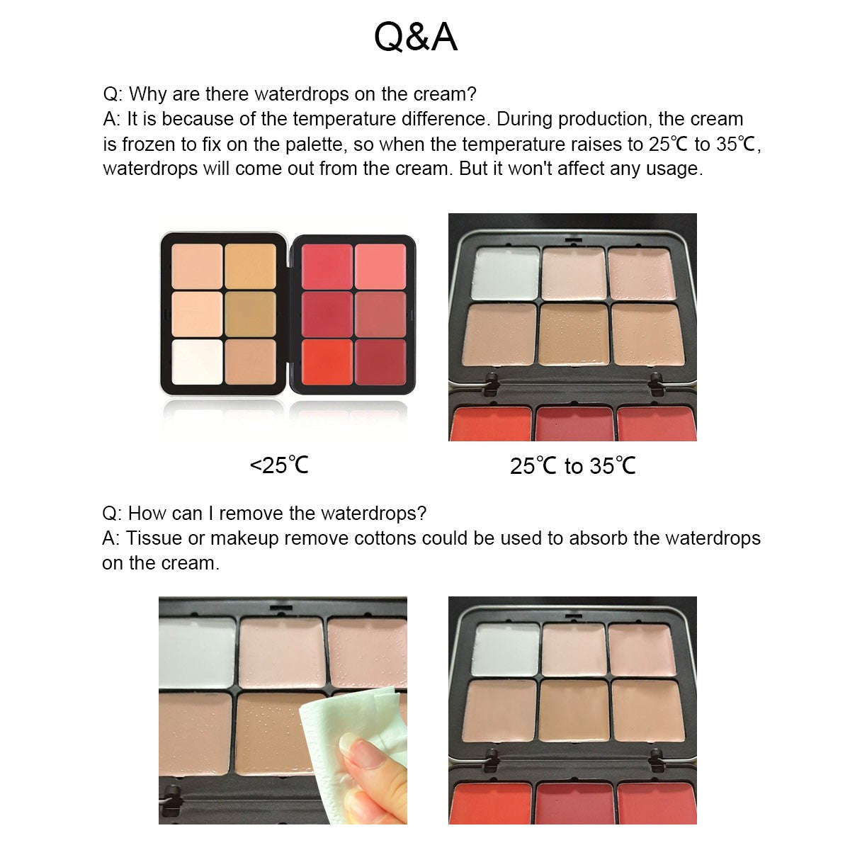 Paleta 12 Cores Creme – Corretivo, Blush e Contorno Matte em Estojo Metálico