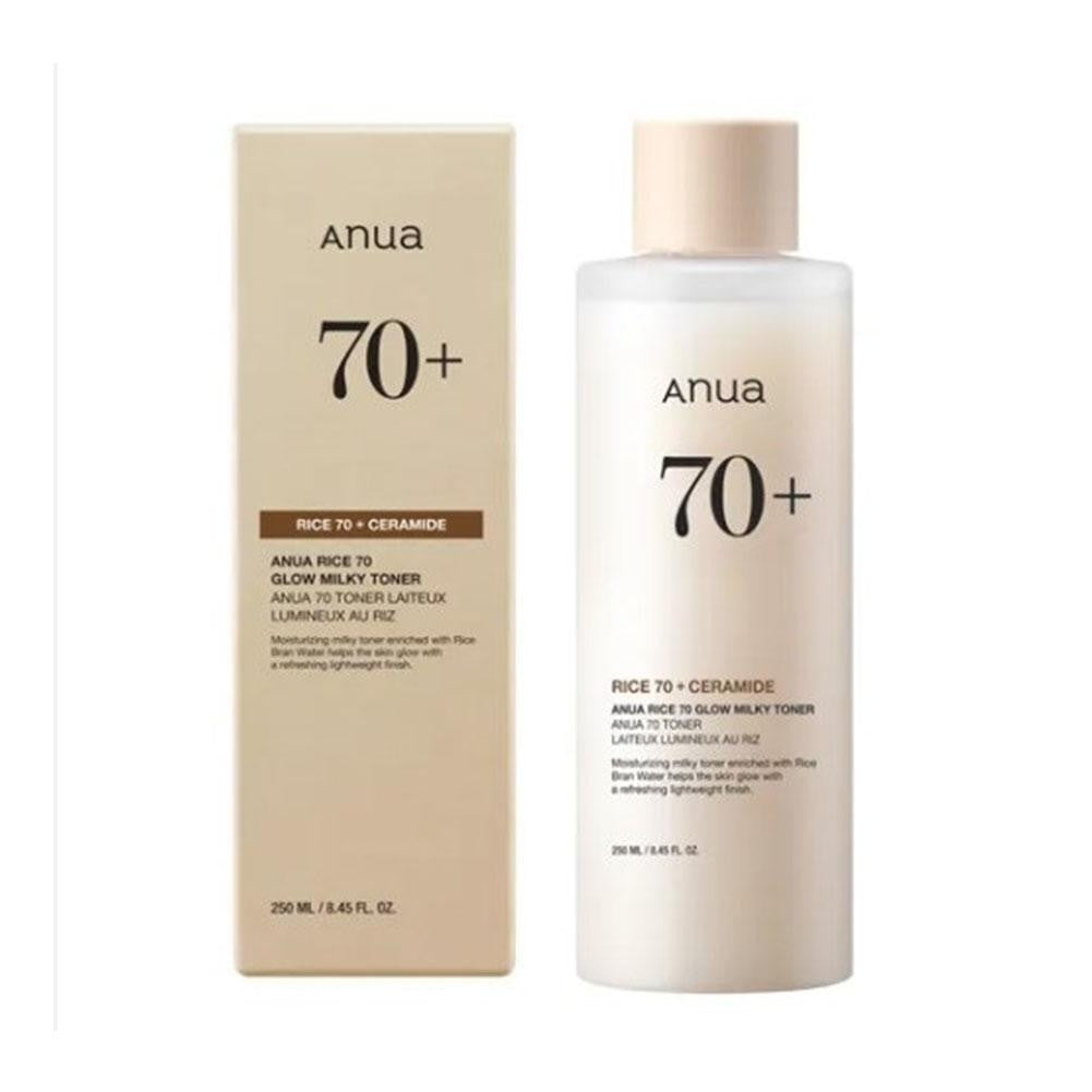 Anua Rice 70 Glow Toner 250ml – Tônico Hidratante com 70% Água de Arroz e Ceramidas