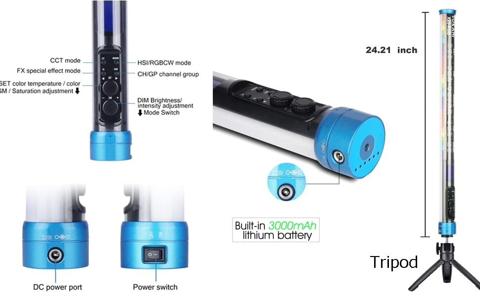 SOKANI X8 / X15 / X25 RGB – Bastão de Luz LED para Foto, Vídeo e Streaming