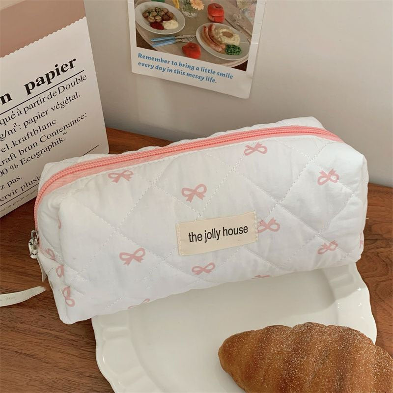 Necessaire Feminina Estampa Cereja – Bolsa Porta Maquiagem Portátil