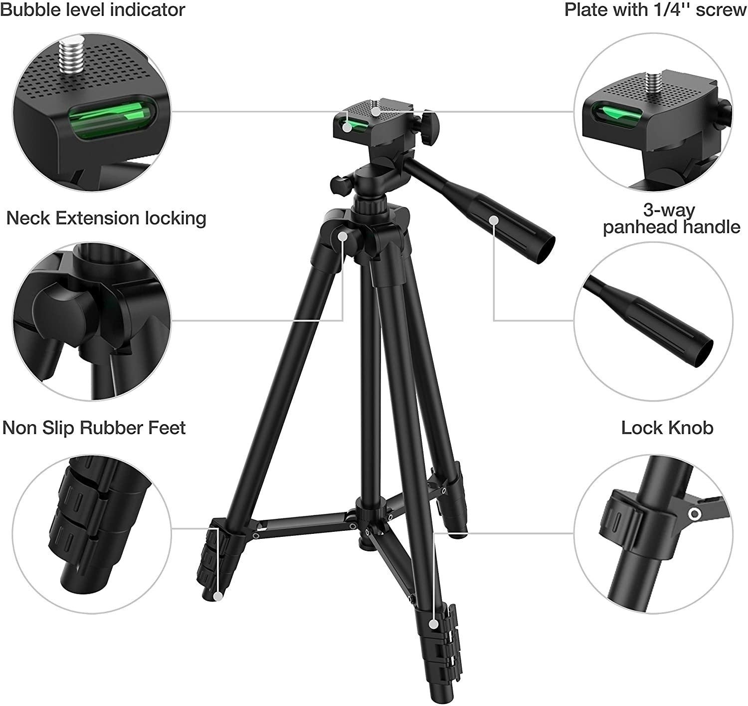 Tripé para Celular 102cm com Controle Bluetooth – Foto e Vídeo