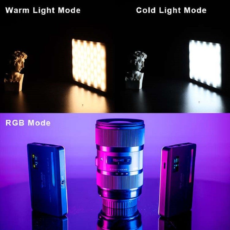 Ulanzi VL120 RGB Luz LED Portátil 2500K–9000K Recarregável para Vídeo e Foto