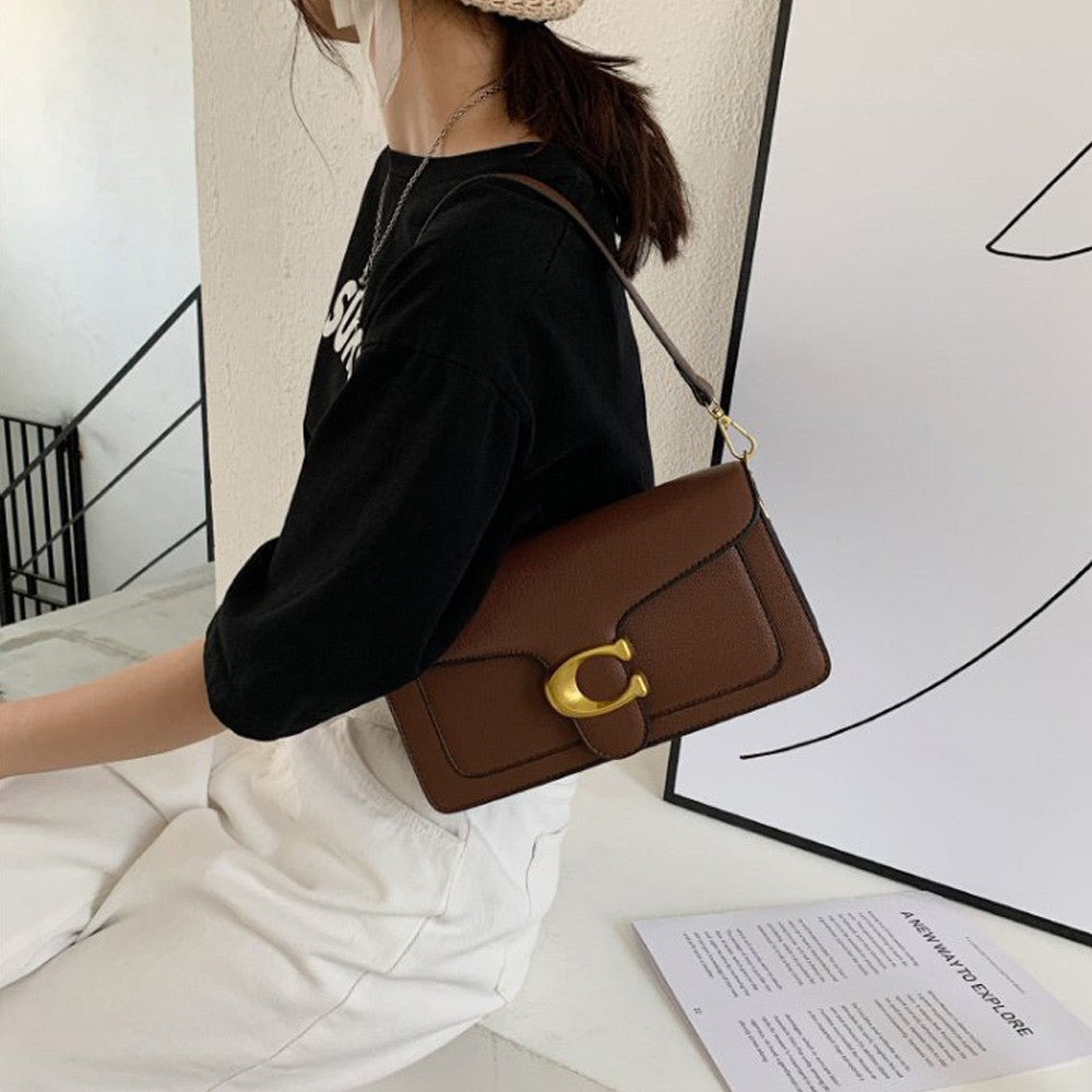 Bolsa de Ombro Elegante com Duas Alças + Mini Bolsa – Modelo 2025