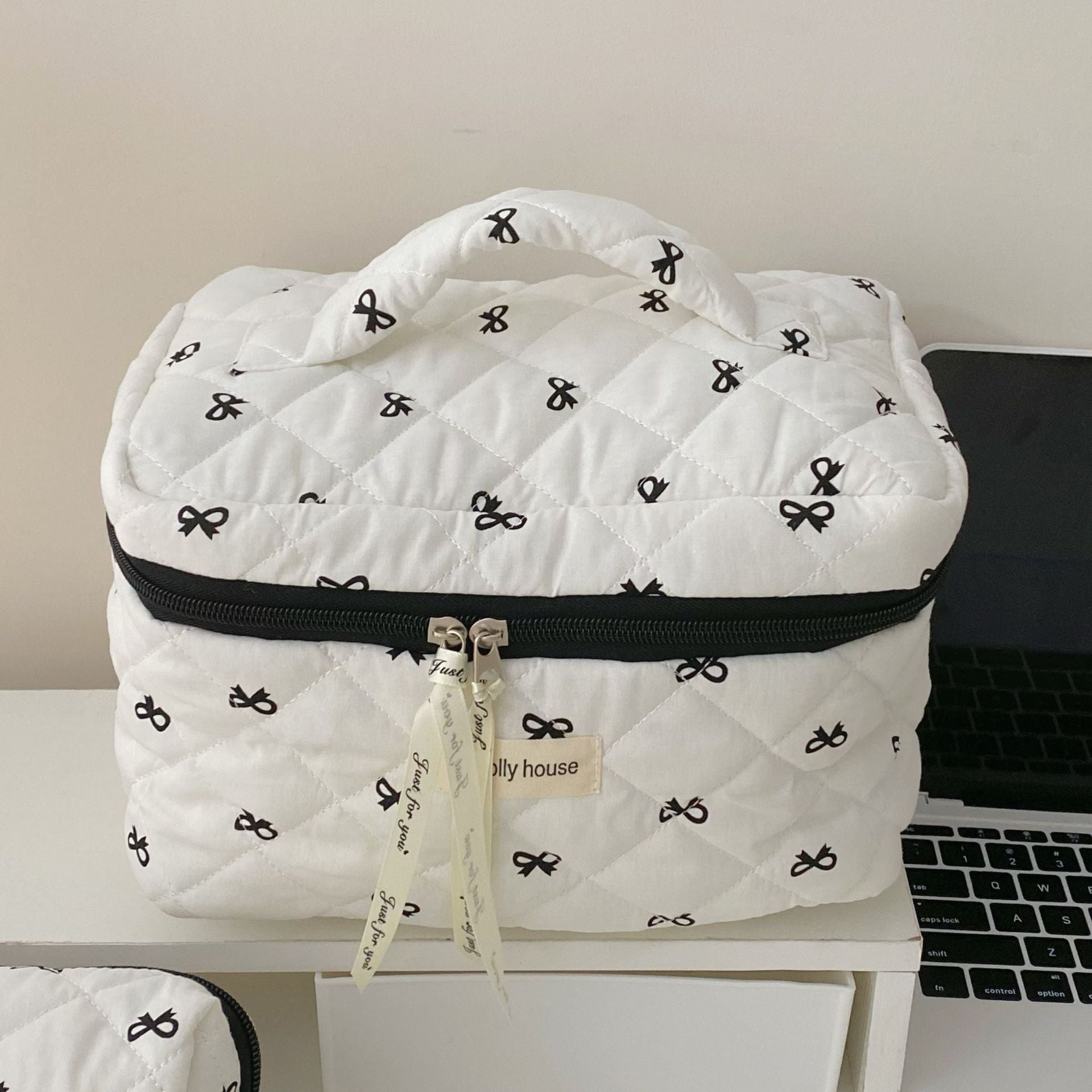 Necessaire Feminina Estampa Cereja – Bolsa Porta Maquiagem Portátil