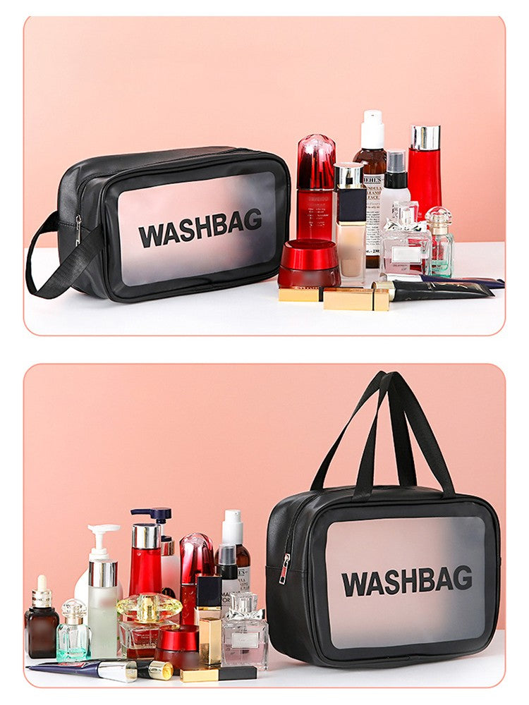 Necessaire Transparente em PVC com Zíper – Porta Maquiagem e Higiene