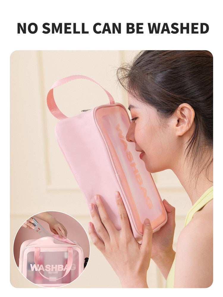 Necessaire Transparente em PVC com Zíper – Porta Maquiagem e Higiene