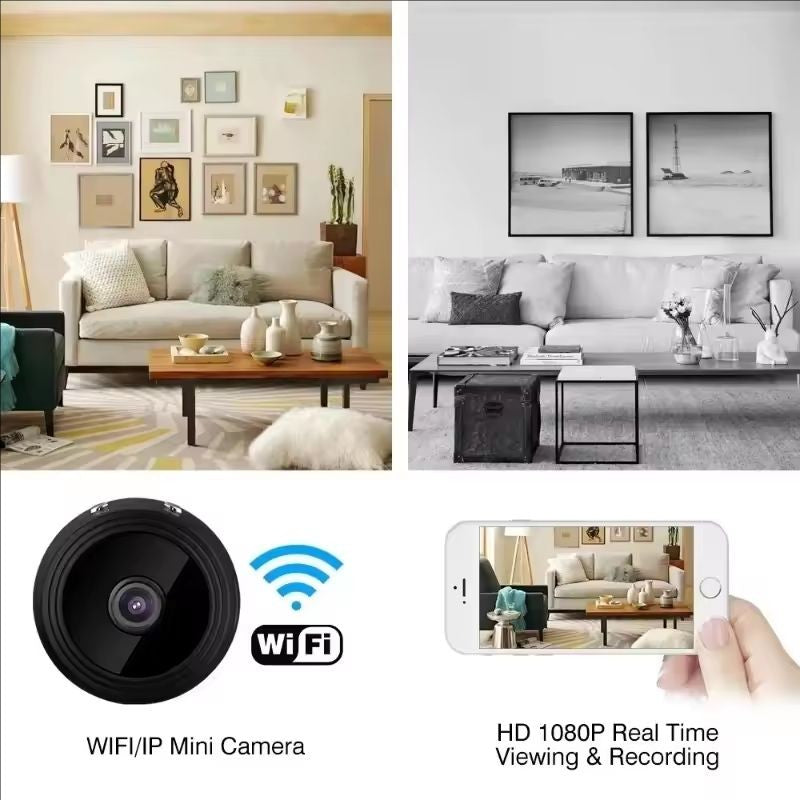 Mini Câmera Wi-Fi de Segurança 720P para Monitoramento Residencial