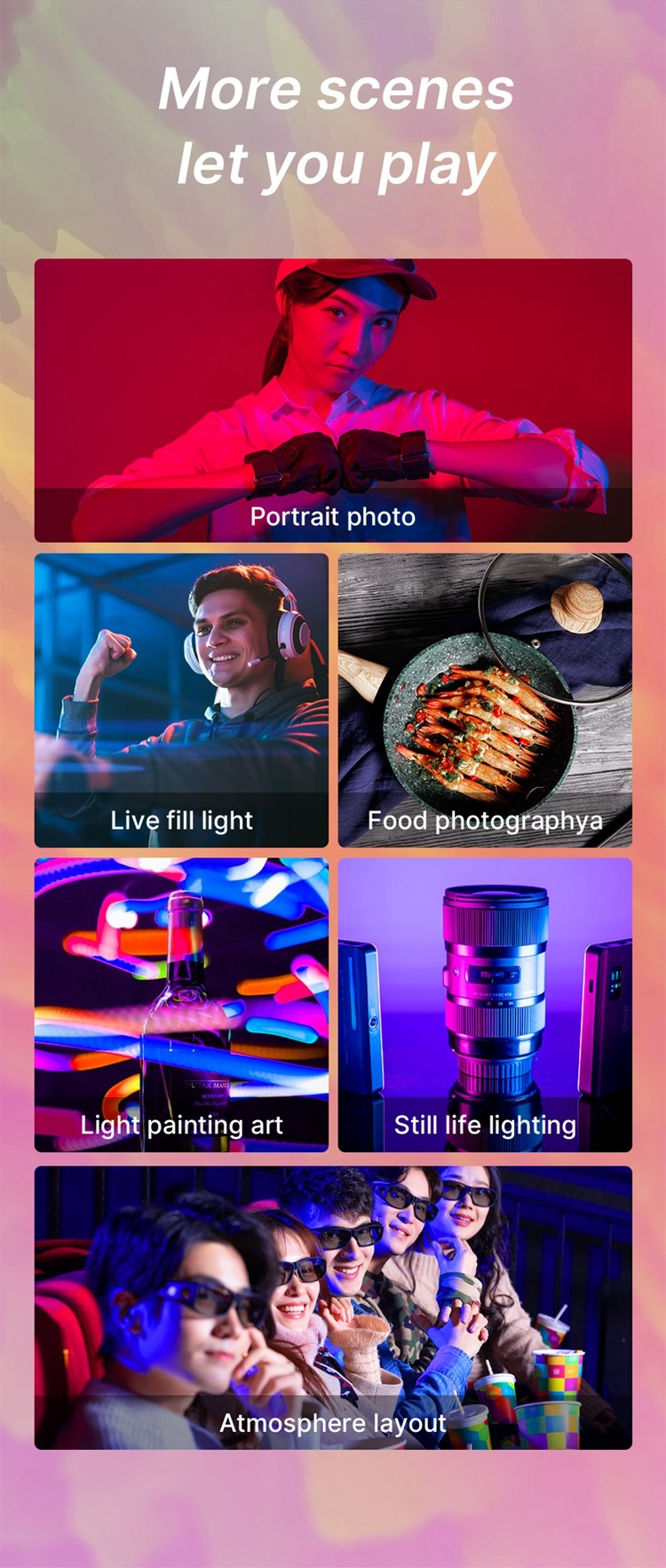 Ulanzi VL120 RGB Luz LED Portátil 2500K–9000K Recarregável para Vídeo e Foto