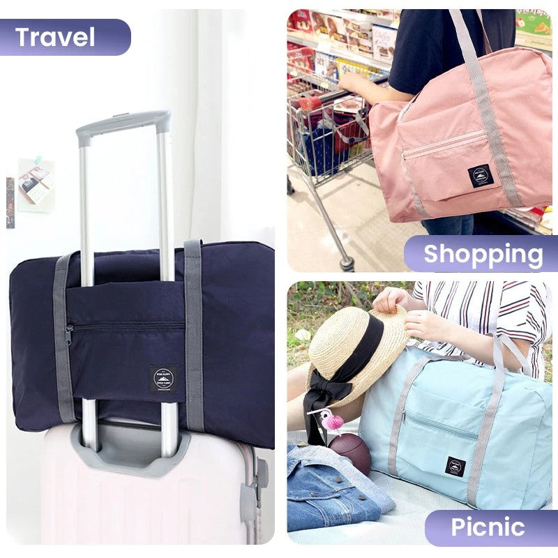 Bolsa de Viagem Dobrável Grande Capacidade Leve para Mão
