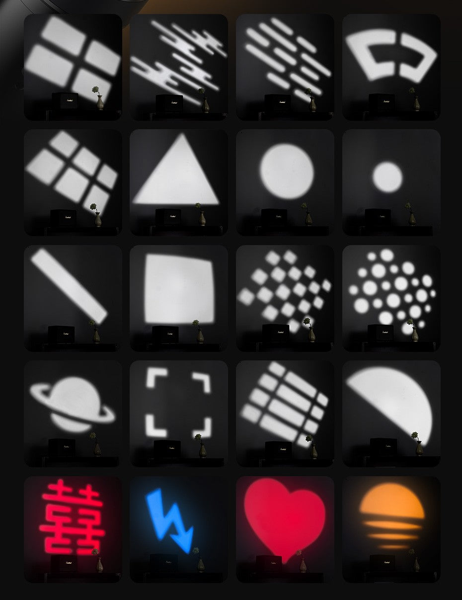 Ulanzi LM01 Luz LED RGB de Projeção com Gobos e Bateria 7500mAh para Vídeo