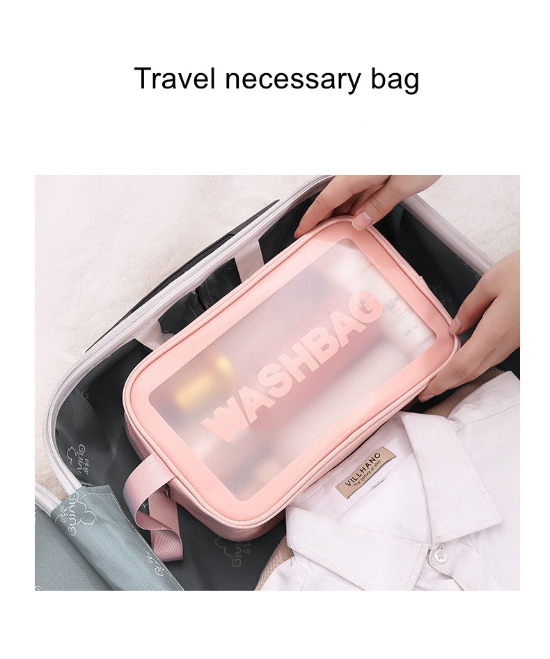Necessaire Transparente Impermeável para Viagem – Bolsa de Maquiagem PVC