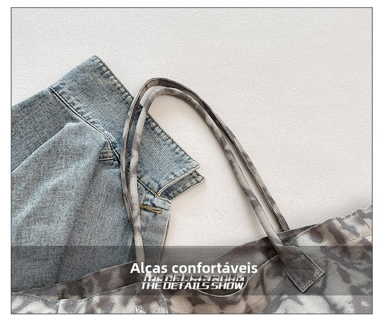 Bolsa Tote de Lona Estilo Japonês 2025 – Casual e Minimalista