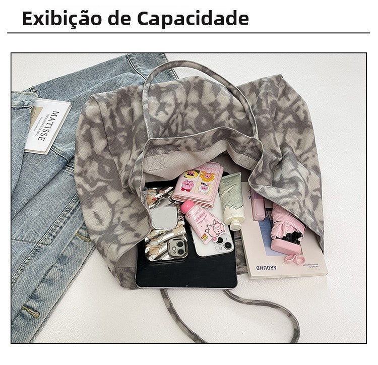 Bolsa Tote de Lona Estilo Japonês 2025 – Casual e Minimalista