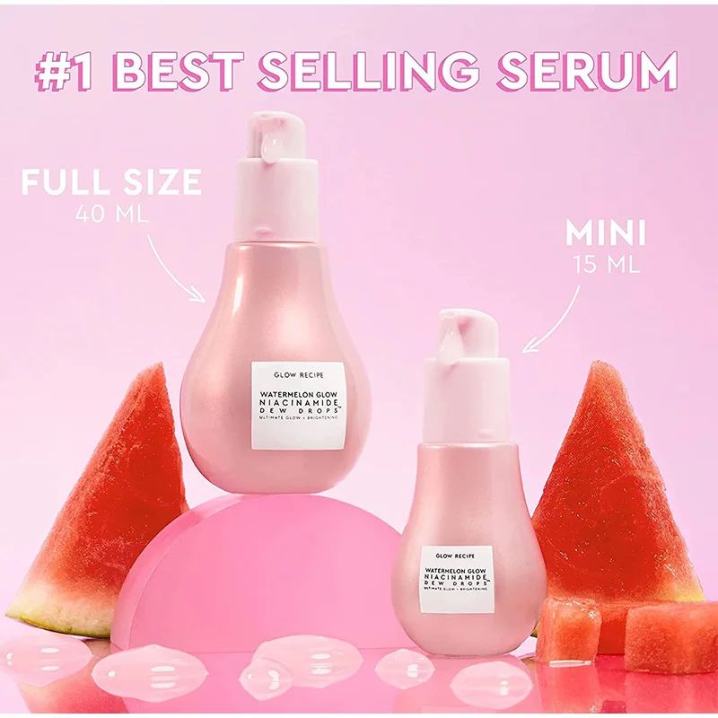 Sérum Facial Melancia com Niacinamida e Ácido Hialurônico 40ml – Iluminador e Hidratante