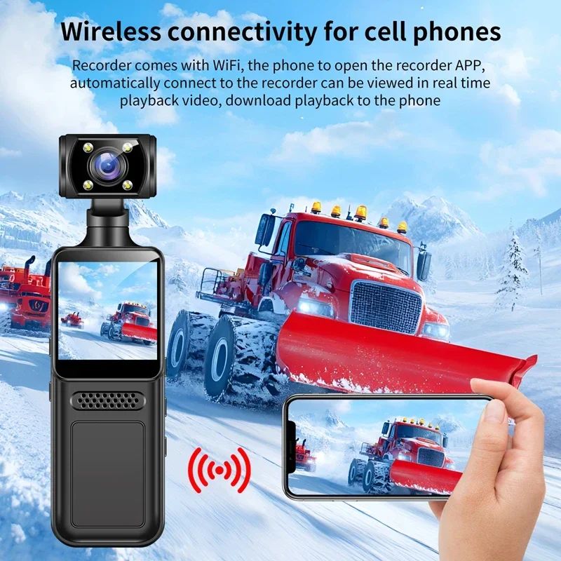 Mini Câmera Esportiva 4K Wi-Fi HD Grande Angular 180° com Estabilização