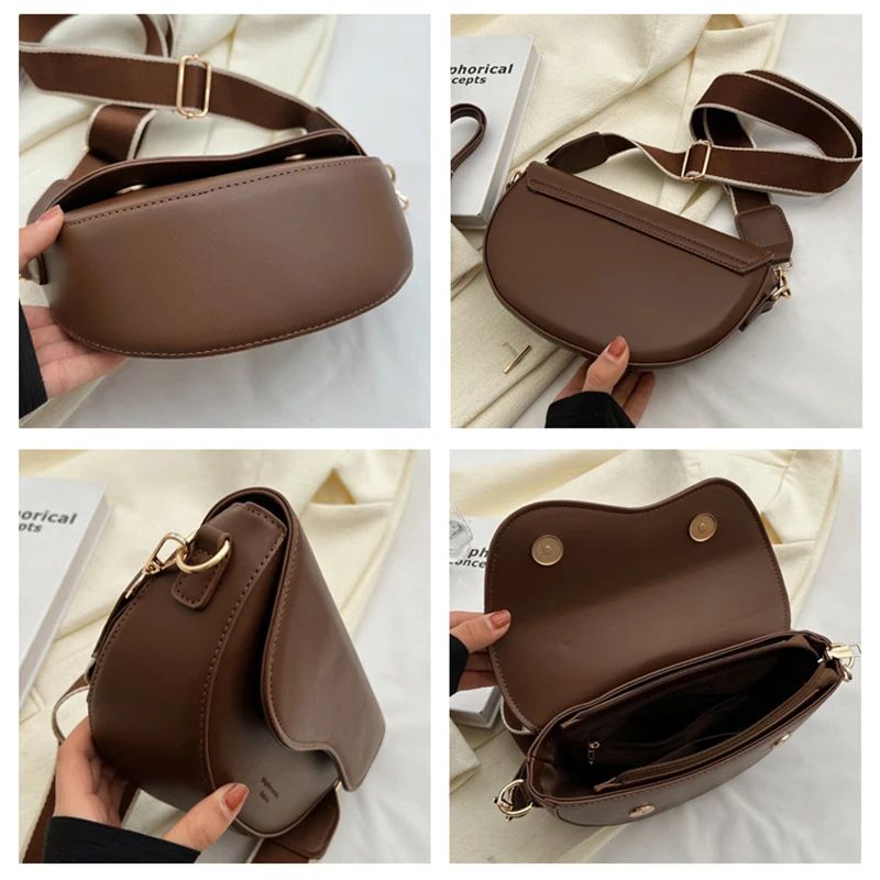 Bolsa Feminina Vintage Sela em Couro PU – Ombro e Transversal