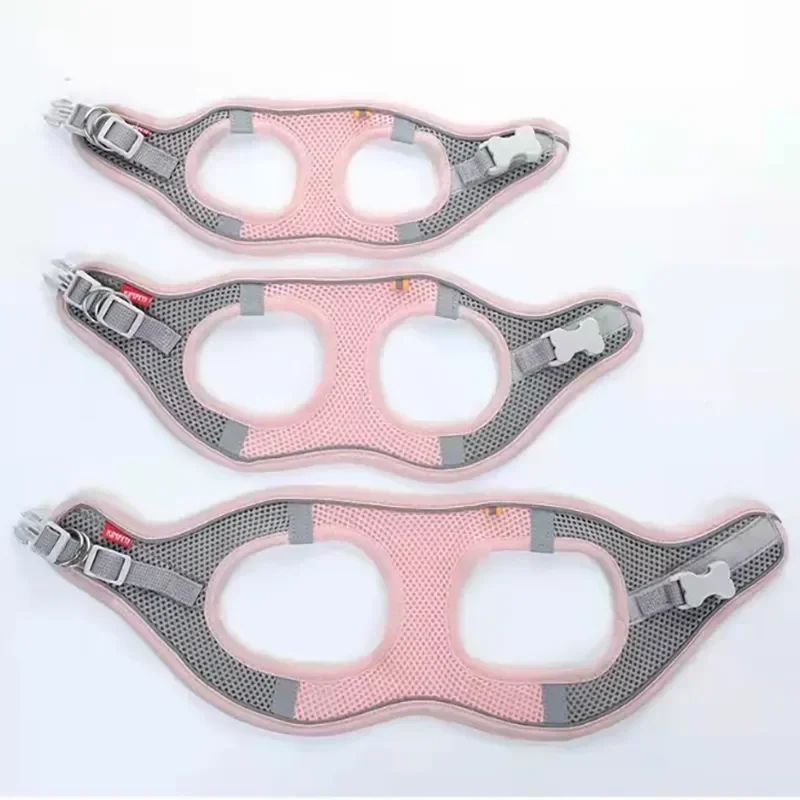 Peitoral Colete Pet Ajustável com Guia – Respirável, Refletivo e Seguro