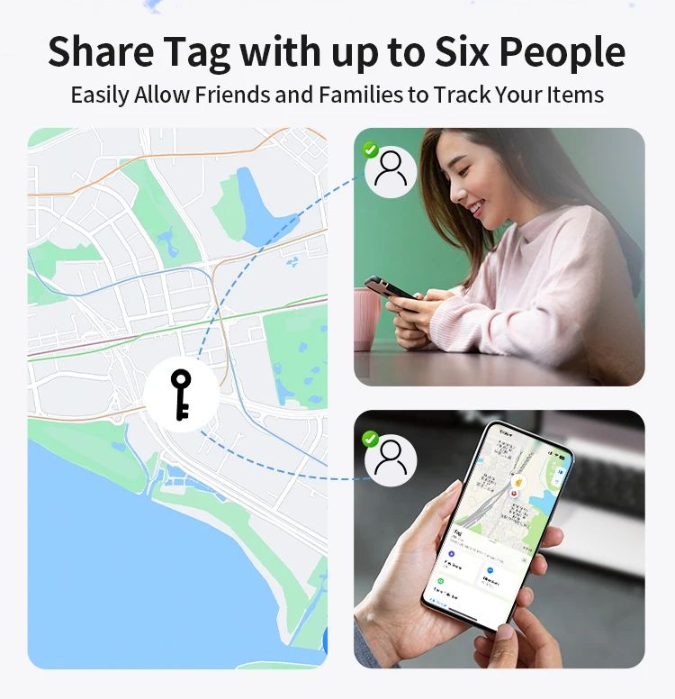 Rastreador Bluetooth Compatível com Find My para Chaves, Bolsa e Bagagem
