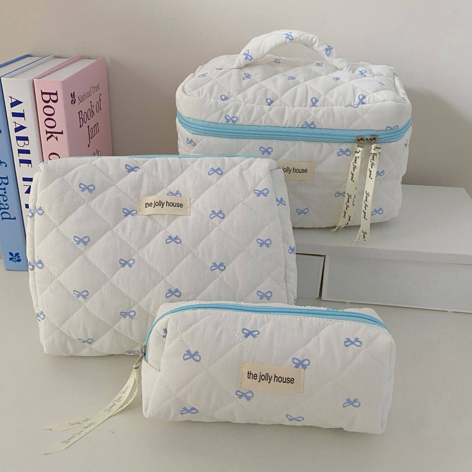 Necessaire Feminina Estampa Cereja – Bolsa Porta Maquiagem Portátil