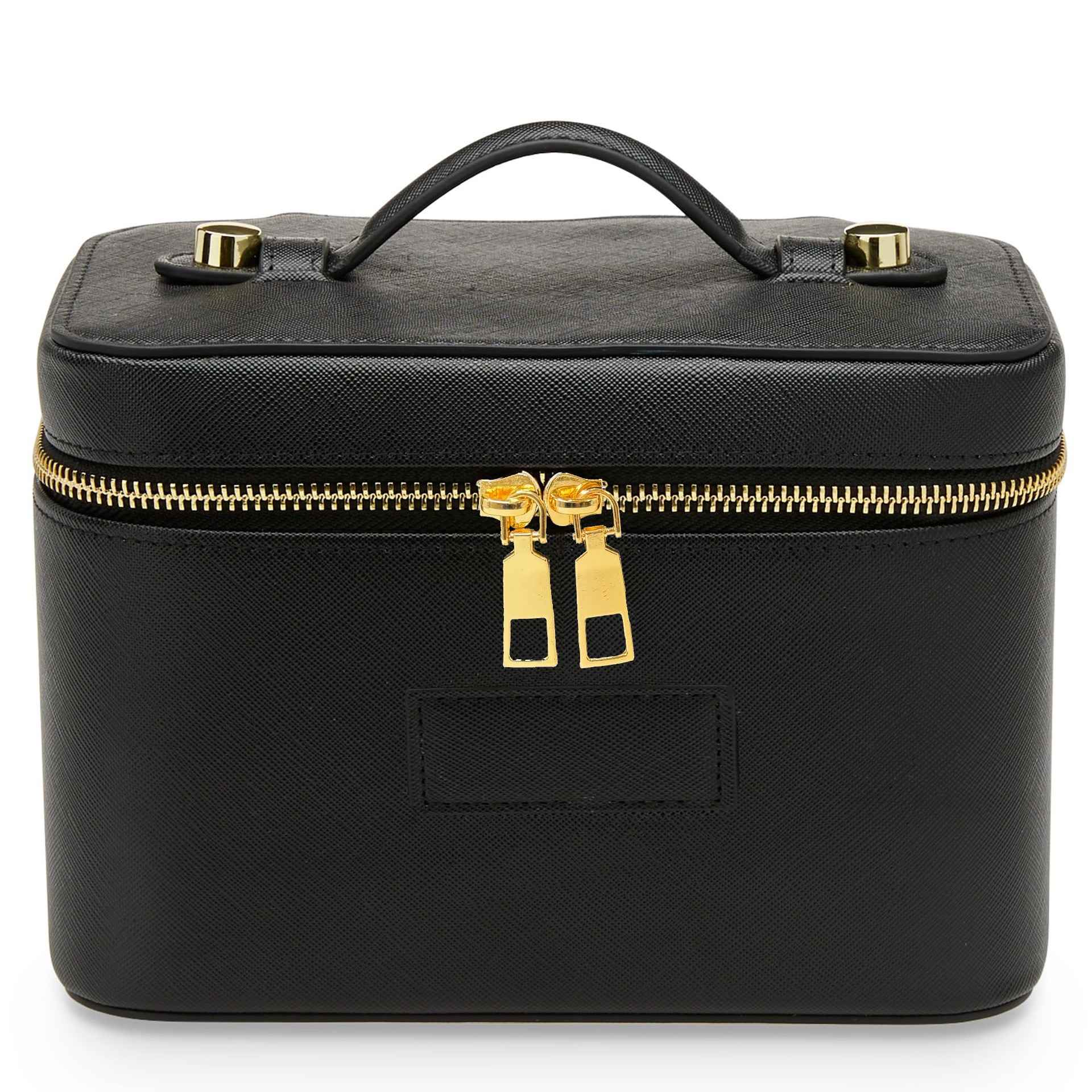 Necessaire Personalizada Feminina em Couro Saffiano – Estojo de Viagem com Zíper