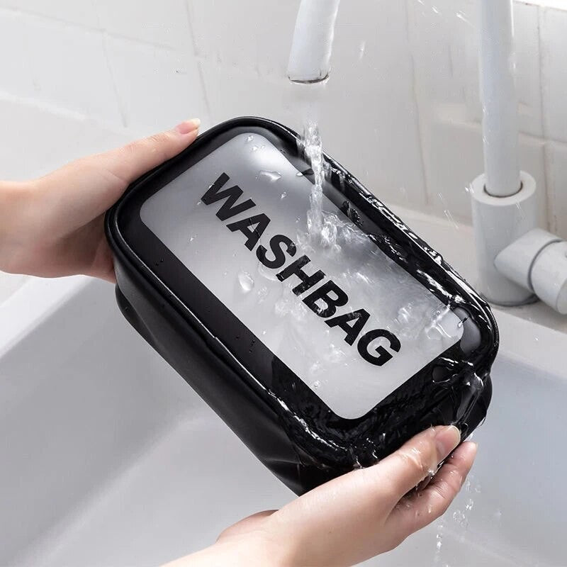 Necessaire Transparente em PVC com Zíper – Porta Maquiagem e Higiene